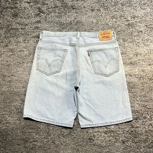 Levi's 505 Denim Shorts Mens 36 Blue Regular Fit Jorts Vintage Y2K
